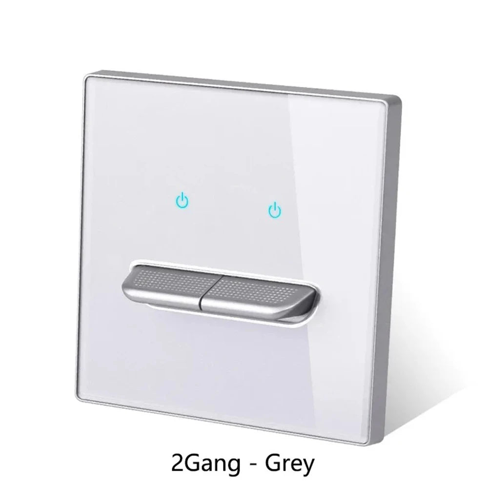Glass Touch Switch Tempered Crystal Panel 1/2/3/4 Gang Wall Light Switches Sensitive LED Backlight Metal Push Button 110V 220V