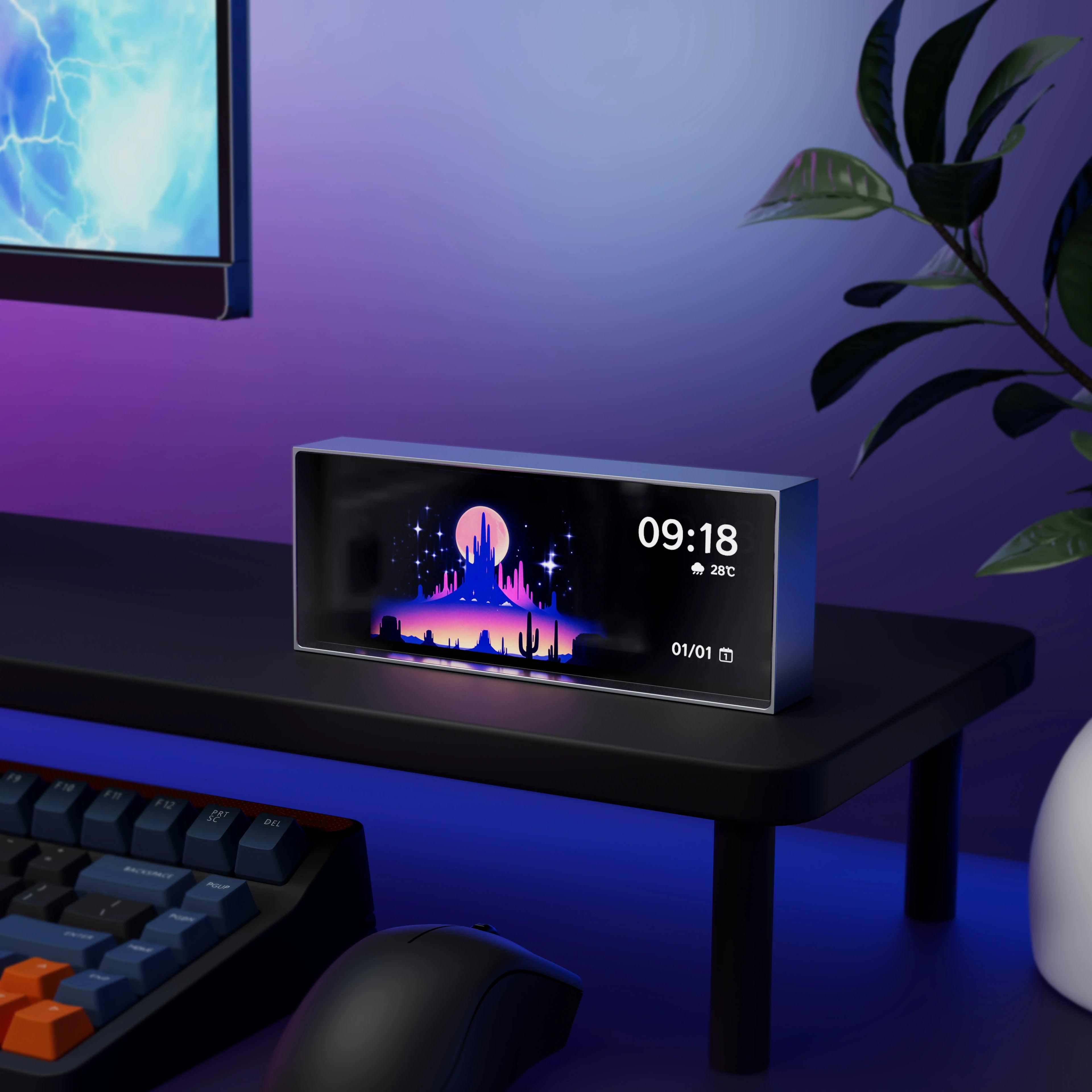 RGB Quantum Clock LED Night Light Smart IPS APP Control Color Dispaly Screen DIY Gaming Desktop Lamp For Home Decoration Gift