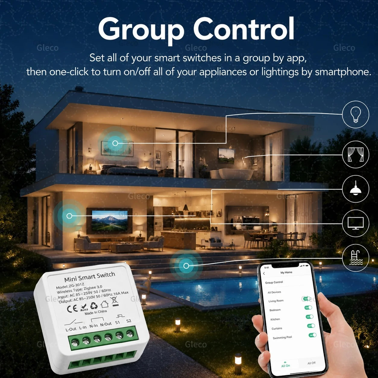 Zigbee Tuya Smart Switch Smart Life 10A/16A 1/2CH DIY Relay Breaker 2 Way Control For Alexa Google Home Assistant 2MQTT Gateway