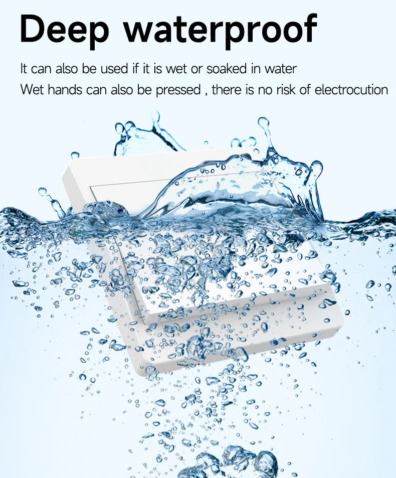 Self-Power Generation Wireless Switch IP44 Waterproof no battery household remote control Push button Wall Light switch
