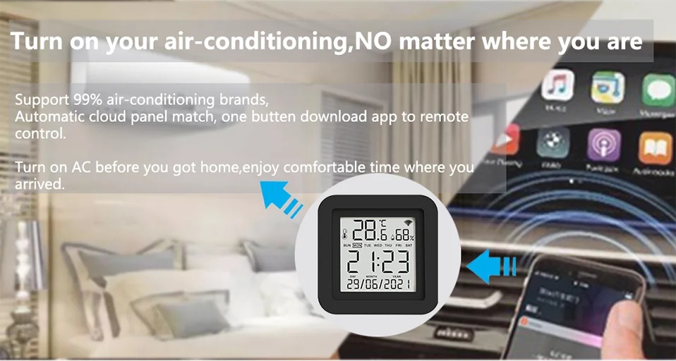 WiFi IR Remote With Temperature Humidity Sensor For Smart Home APP SmartLife Works with Alexa Google Home Yandex Alice