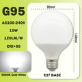 Energy Saving LED Bulb G80 G95 G120 Global Light Lamp E27 Bubble Ball Bulb 3PCS Pack RA90 White Warm White LED 110V 220V