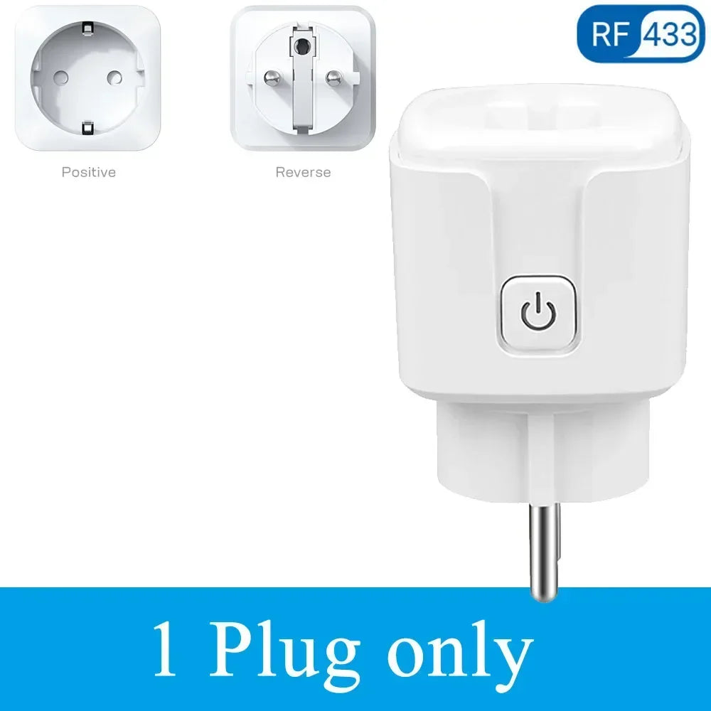 RF 220V 16A Electrical Socket 433MHz Wireless Remote Control Plug 3000W EU FR Standard,for Home LED/Light/Fan/Lamp ON OFF