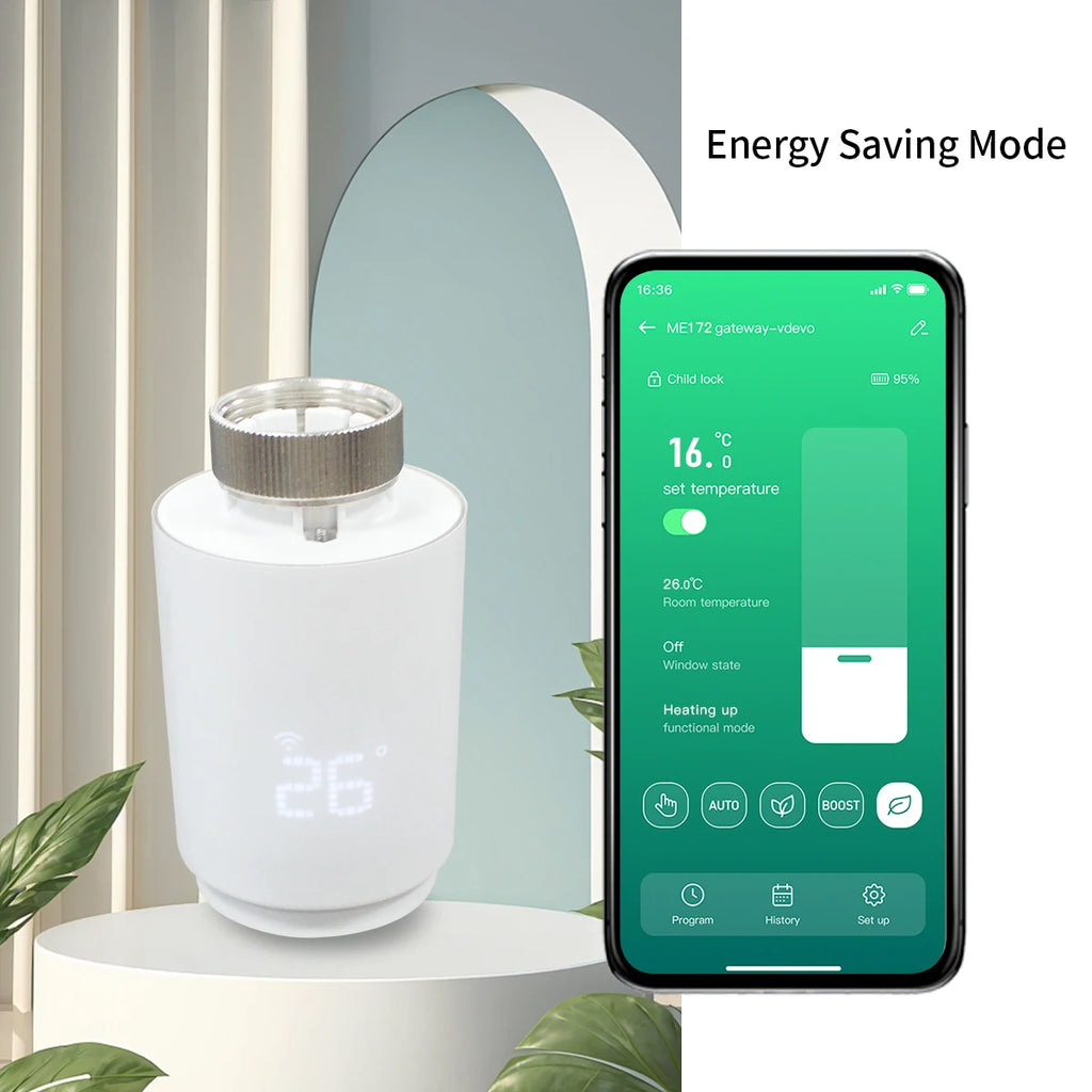 Tuya Smart Home Zigbee 3.0 Thermostatic Valve Radiator Zigbee Thermostat Radiator Zigbee Thermostatic Valve Alexa Google Home