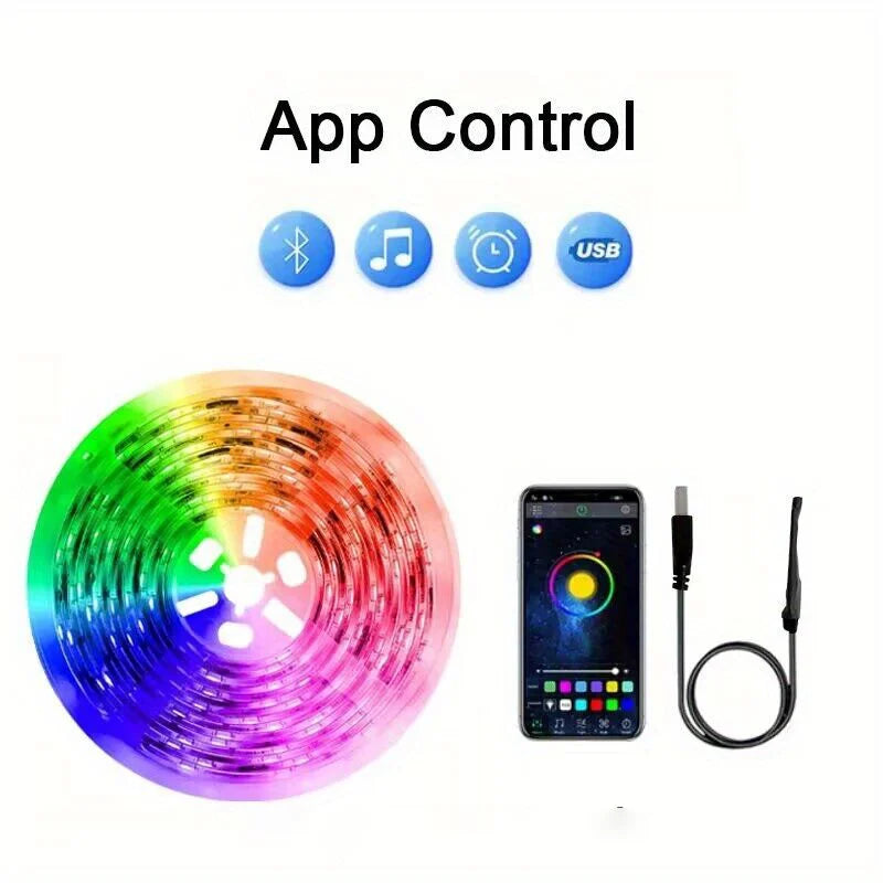 Led Lights for Room Music Sync RGB 5080 Led Strip Lights 10m 20m Flexible Ribbon for Room Bedroom Decor TV Backlights