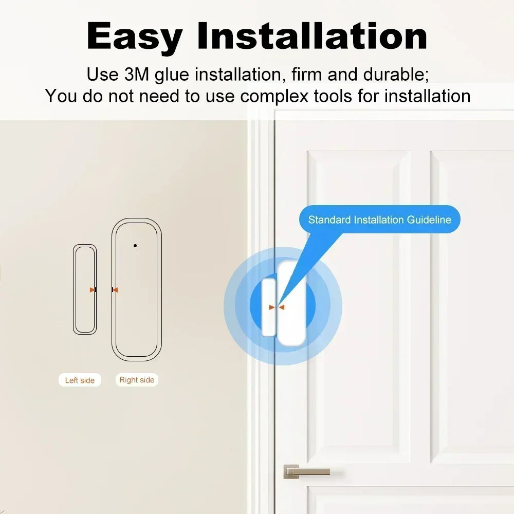 ZigBee Door Sensor Magnetic Contact Detector Real Time Alarm Security Monitor for Smart Home Works with Tuya Alexa Google Home