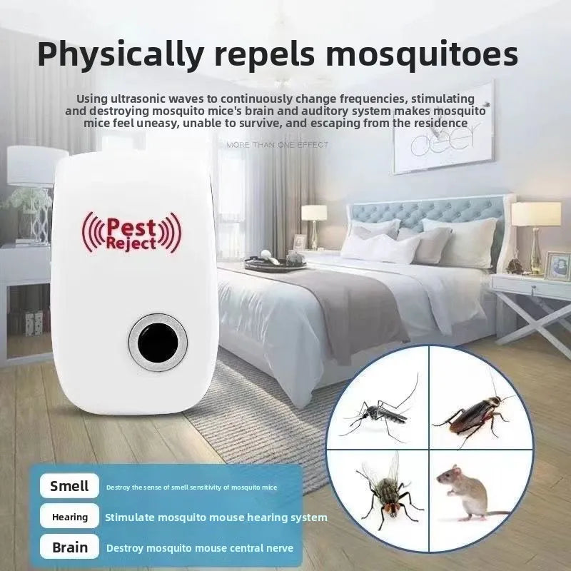 Plug-In Ultrasonic Pest Repeller,Electronic Insect Control,Mosquito Repellent For Home,Repels Mice Ants Spiders Cockroaches