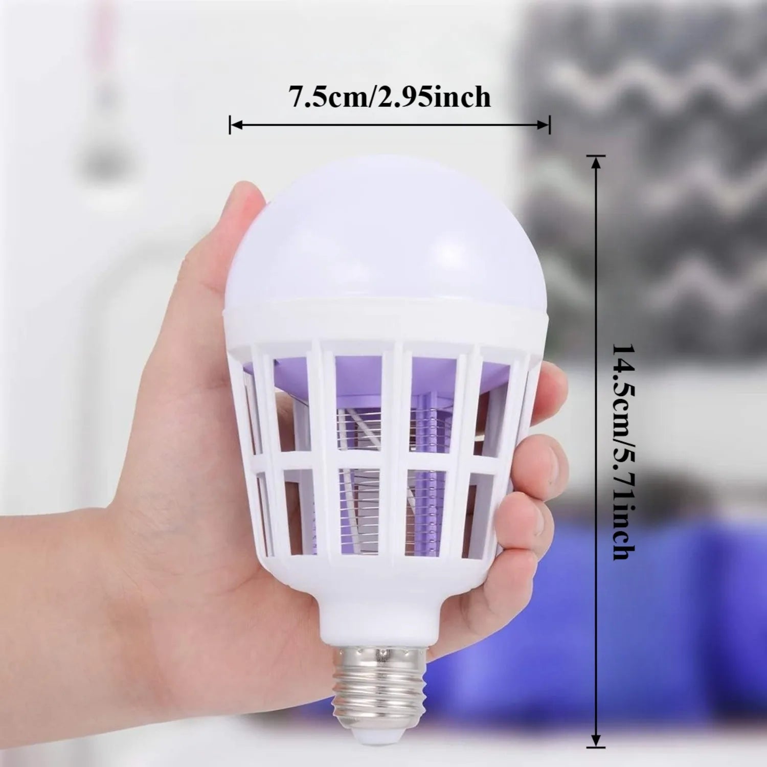 JOYINLED 2 in 1 LED Pest Attract Trap 220V/110V E26/E27 Lamp Bulb Pack of 1/2 Bug Zapper, Mosquito Killer for Home Kitchen Patio