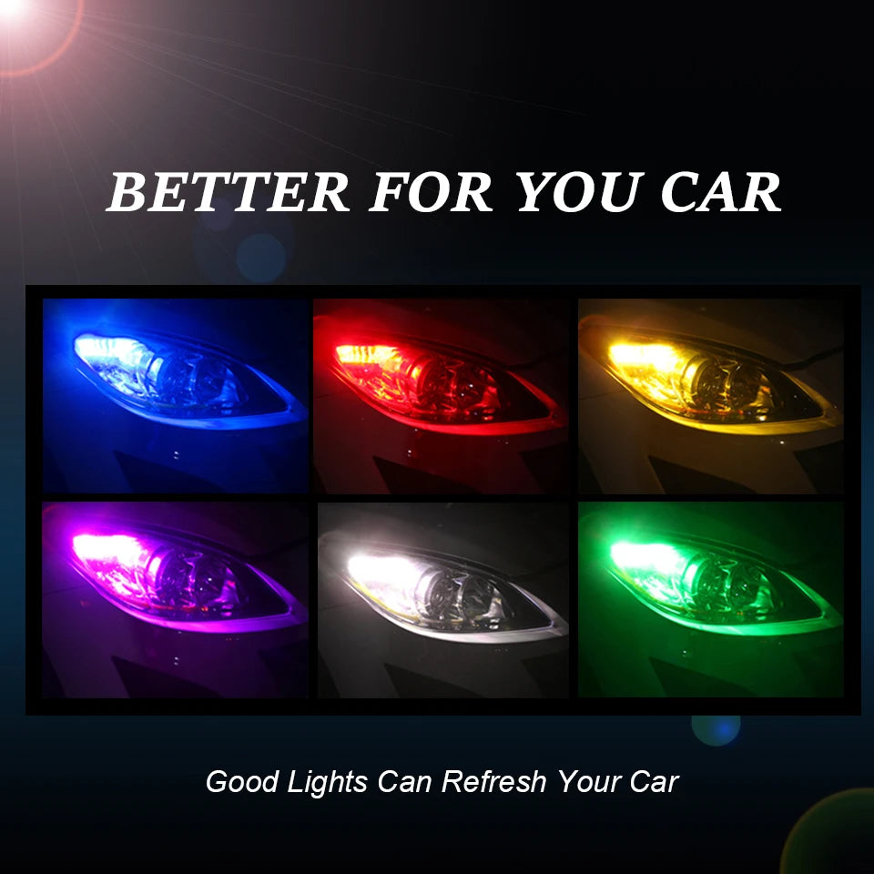 2x T10 LED W5W Car Light 2022 Newest Sapphire COB Glass Lamp Bulb Auto Accessories Drive-free Wedge Turn Door Reading 12V 6000K