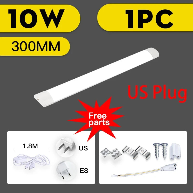 Led Tube Light 85-265v 10W 20W Led Bar Lamp 30/50CM Tube Ceiling Wall Lamps Home Indoor Lighting Fixture For Kitchen Bedroom