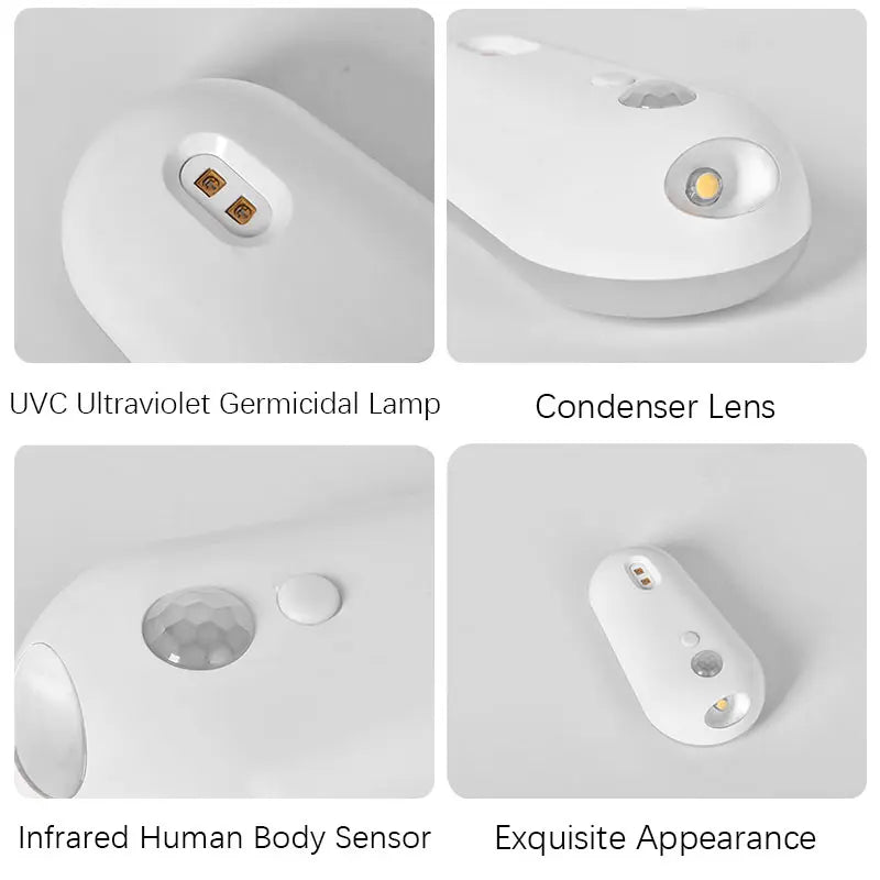 2 in 1 Toilet Sensor Light with UV Sterilization ，3 brightness levels ，120° Sensing Angle for  Home Toilet Use