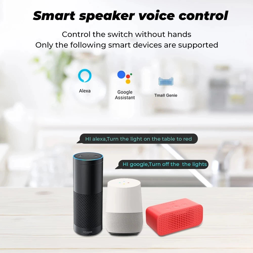 Smart Socket EU 16A/20A AC100-240V Wifi Smart Plug Power Outlet, Alexa Google Home Voice Control, For Tuya Smart Life APP