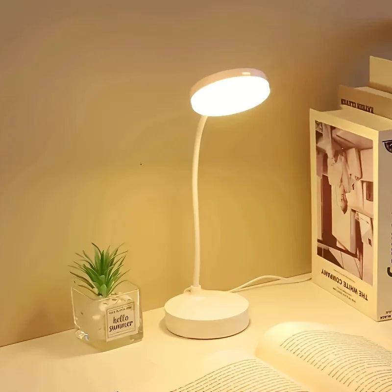 LED Eye Protection Desk Lamp,Adjustable Dimming In Three Levels,Can Switch Between White Light And Warm Light -USB Night Light