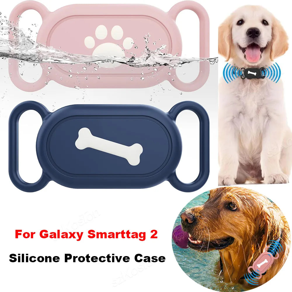 For Smarttag2 Dog Cat Collar GPS Finder Holder Soft Silicone Protective Case Waterproof For Samsung Galaxy SmartTag 2 Accessory