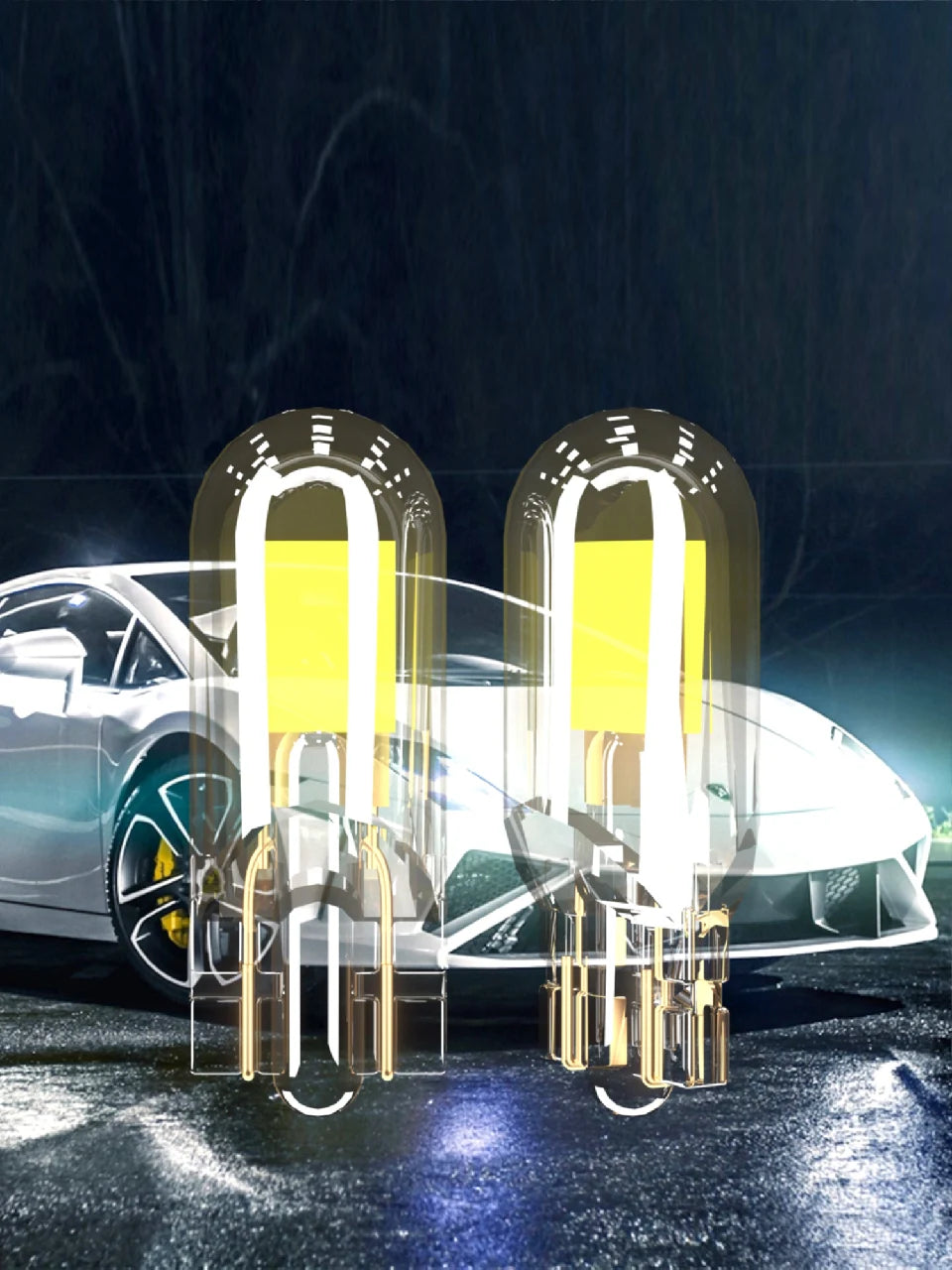 2x T10 LED W5W Car Light 2022 Newest Sapphire COB Glass Lamp Bulb Auto Accessories Drive-free Wedge Turn Door Reading 12V 6000K