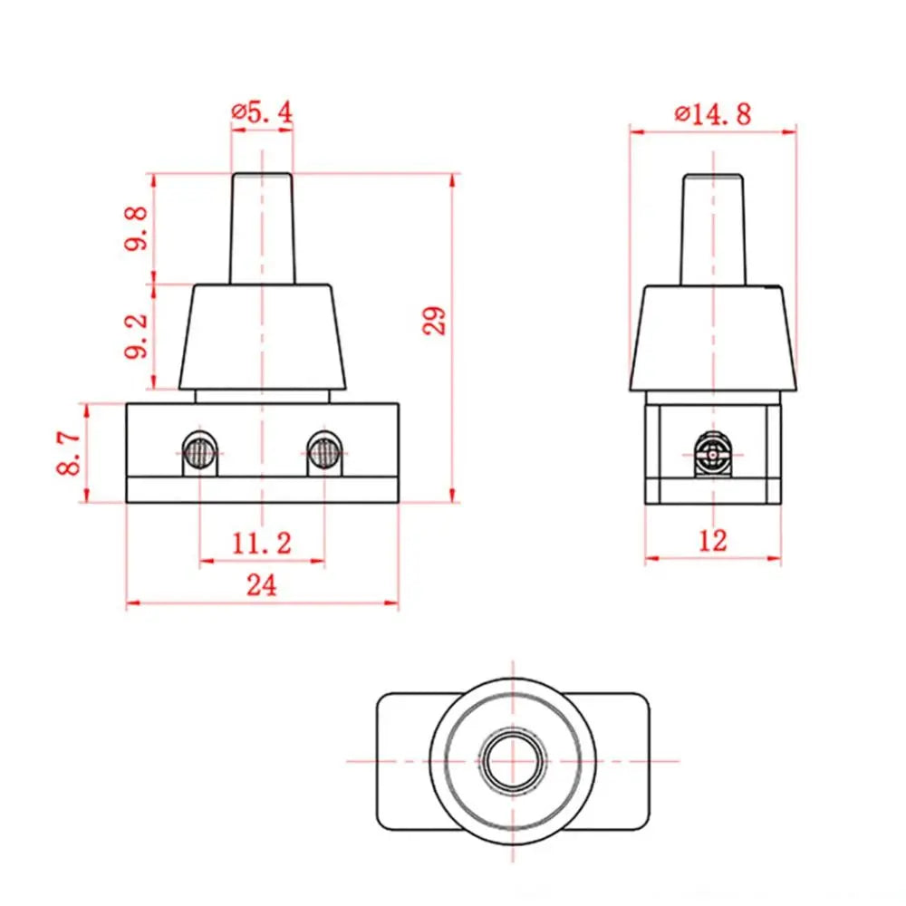 New AC250V ON Push Button Industrial Home Lamps Switch for Home Lamps Table Lamp Plastic Mini Power Switches Household Appliance