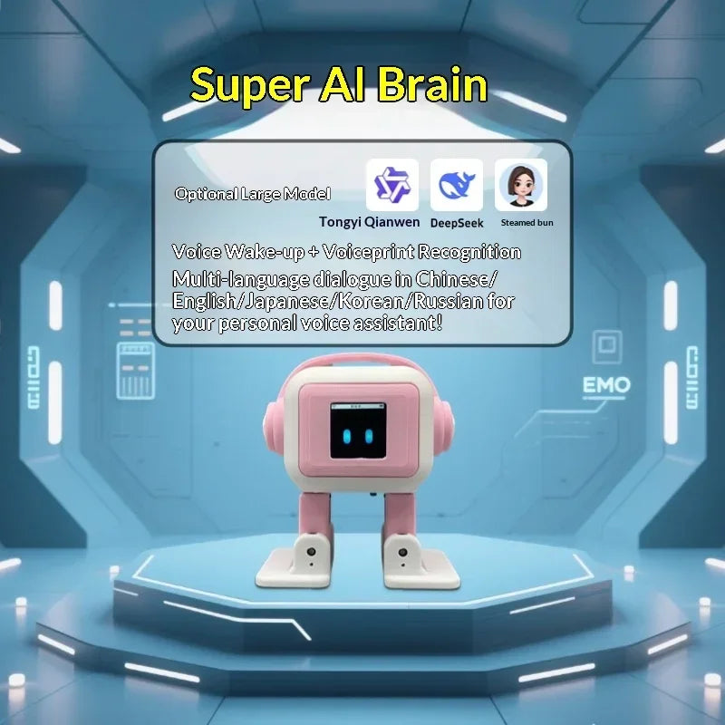 Multi-functional EMO Robot Smart Interactive Talking Dancing Robot Emotional Companion Toy For Home Decoration & Gift