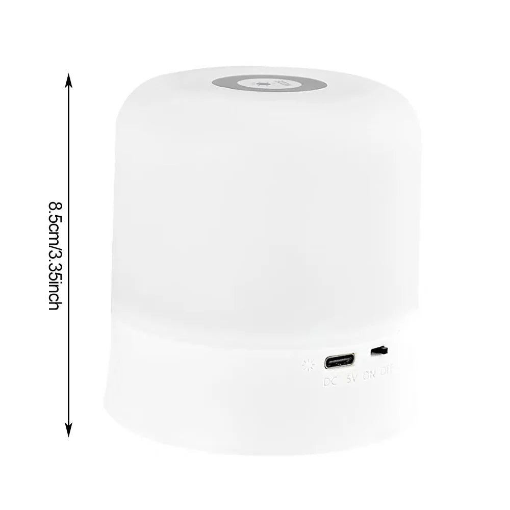 LED Night Light Rechargeable Dimmable Bedside Lamp 3 Colors Adjustable Soft Glow Eye Protection Portable Table Lamp for Bedroom
