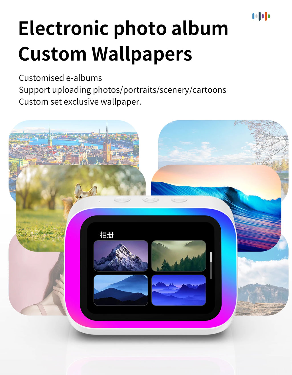2026 New Smart Speaker with Screen Display Multifunctional Voice Assistant Great Bluetooth Intelligent Home Hub Photo Album Gift
