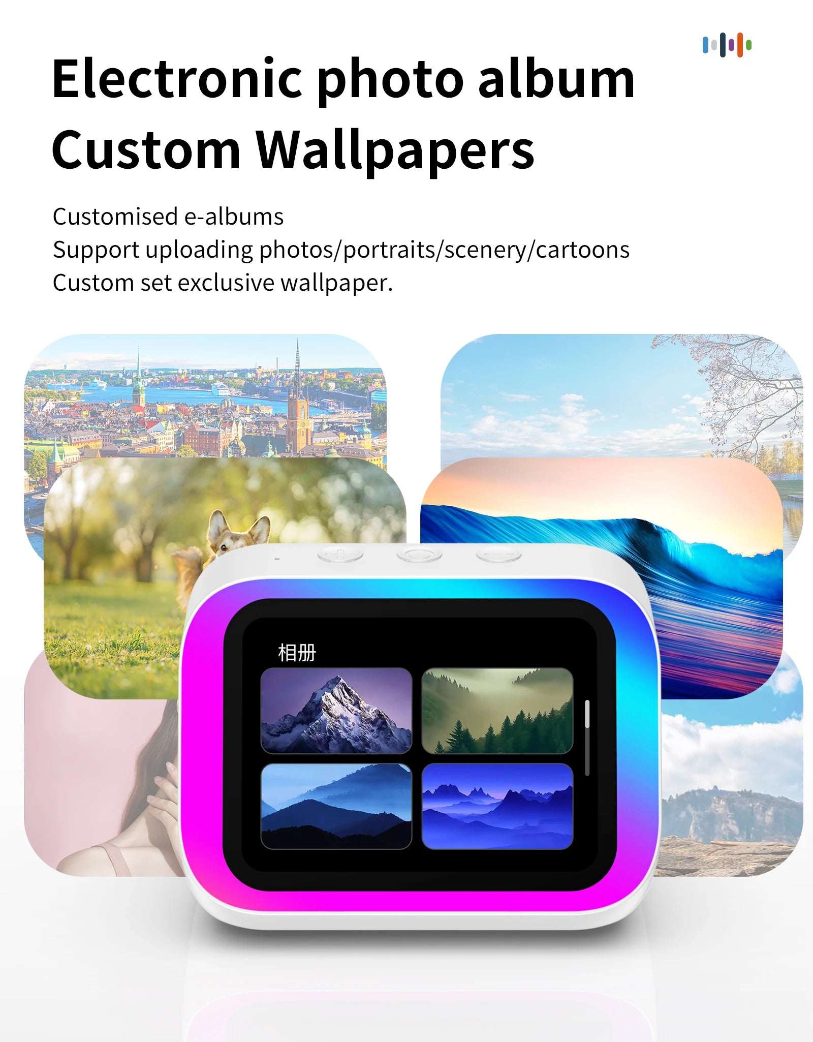 2026 New Smart Speaker with Screen Display Multifunctional Voice Assistant Great Bluetooth Intelligent Home Hub Photo Album Gift