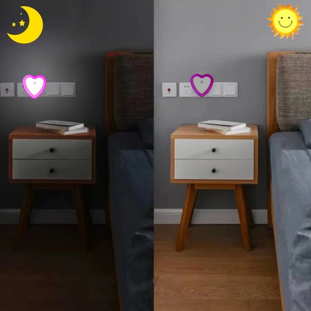 LED Night Light Mini Light Sensor Control 85V-265V EU US Plug Nightlight Lamp For Children Kids Living Room Bedroom Lighting