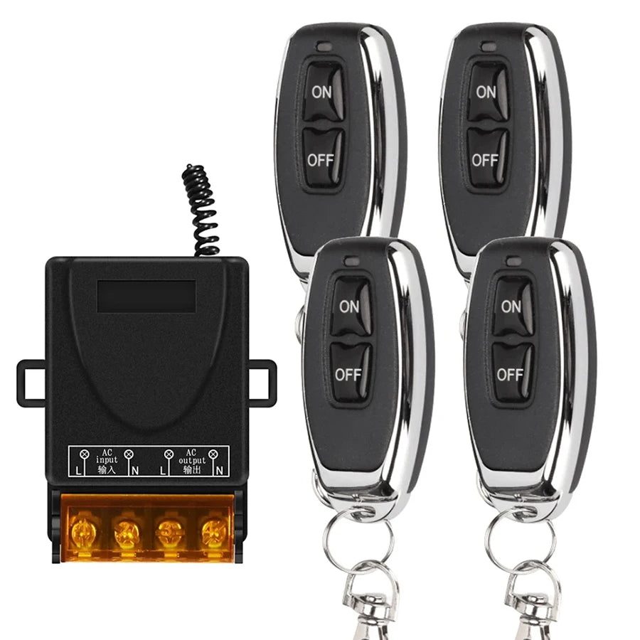 Smart Switch Wireless Remote Control RF 433Mhz AC 75-220V 30A Relay for Water Pump Motor LED Light Door Access 30M Long Distance