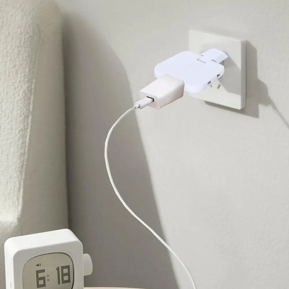 3 Way Multiple Outlet Splitter Extender 180 degree splitter adapter Flat swivel tee for a lightweight outlet Space Saving