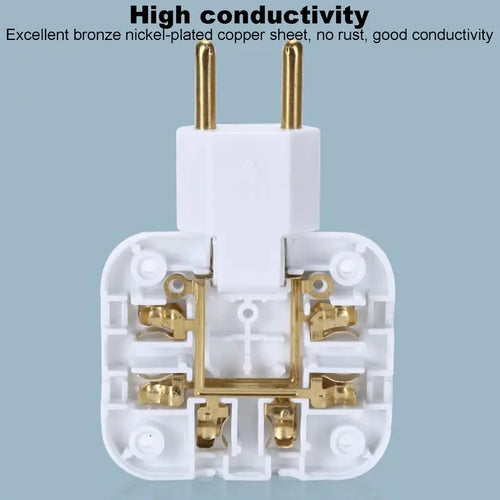 3 Way Multiple Outlet Splitter Extender 180 degree splitter adapter Flat swivel tee for a lightweight outlet Space Saving