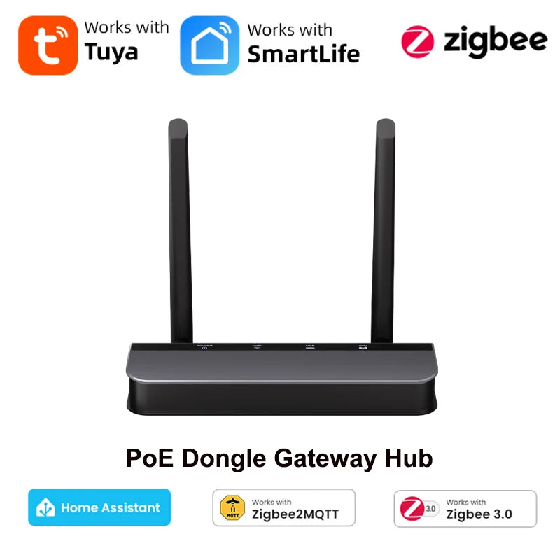 Zigbee 3.0/Thread POE Smart Dongle Gateway High-Performance Chipset Web-Based Management Interface Support Ethernet,Wi-Fi,USB