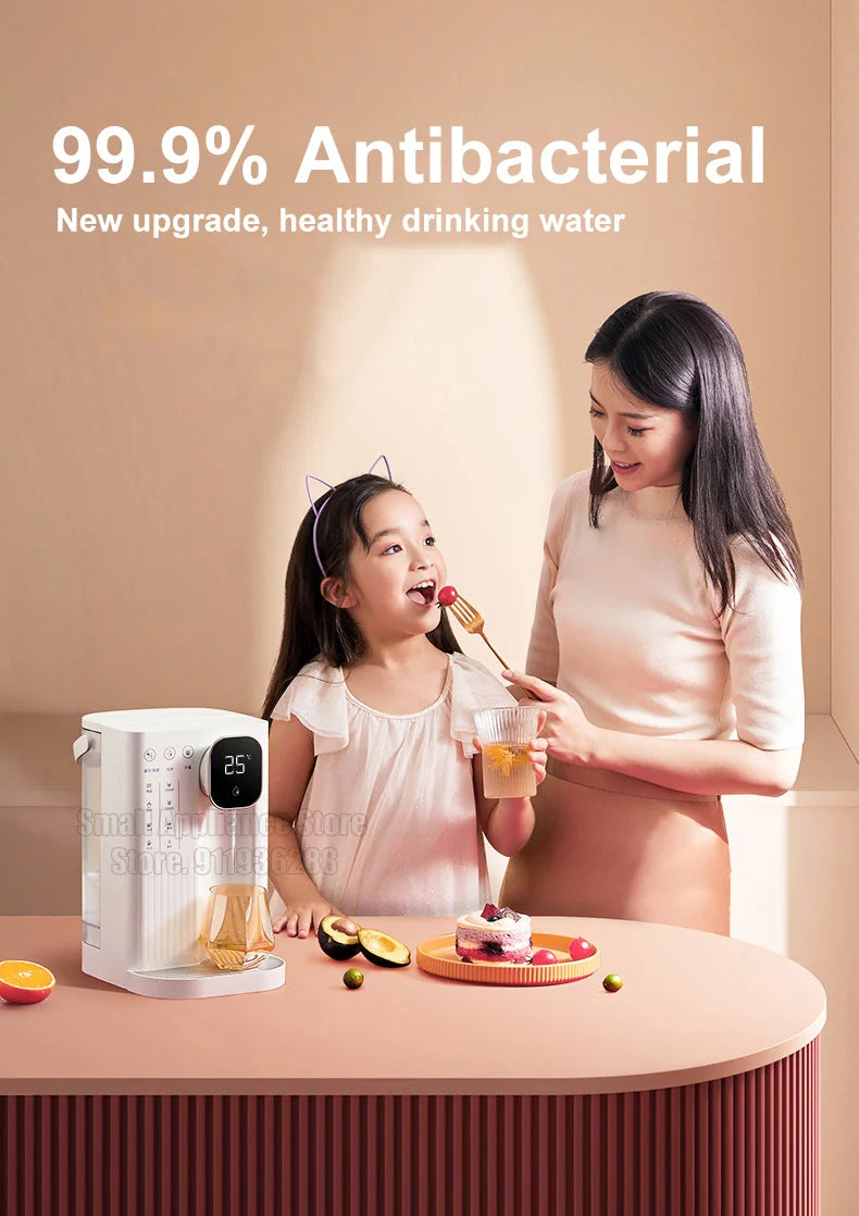 JMEY Instant Heat Water Dispenser Portable Home Office Tea Maker Two Water Filling Methods Water Heater Desktop Water Purifier