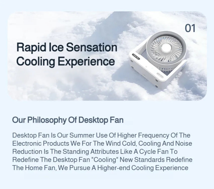 Smart Voice Control Desk Fan with Timer Wall Mountable Mini Circulation Fan for Home and Office Use