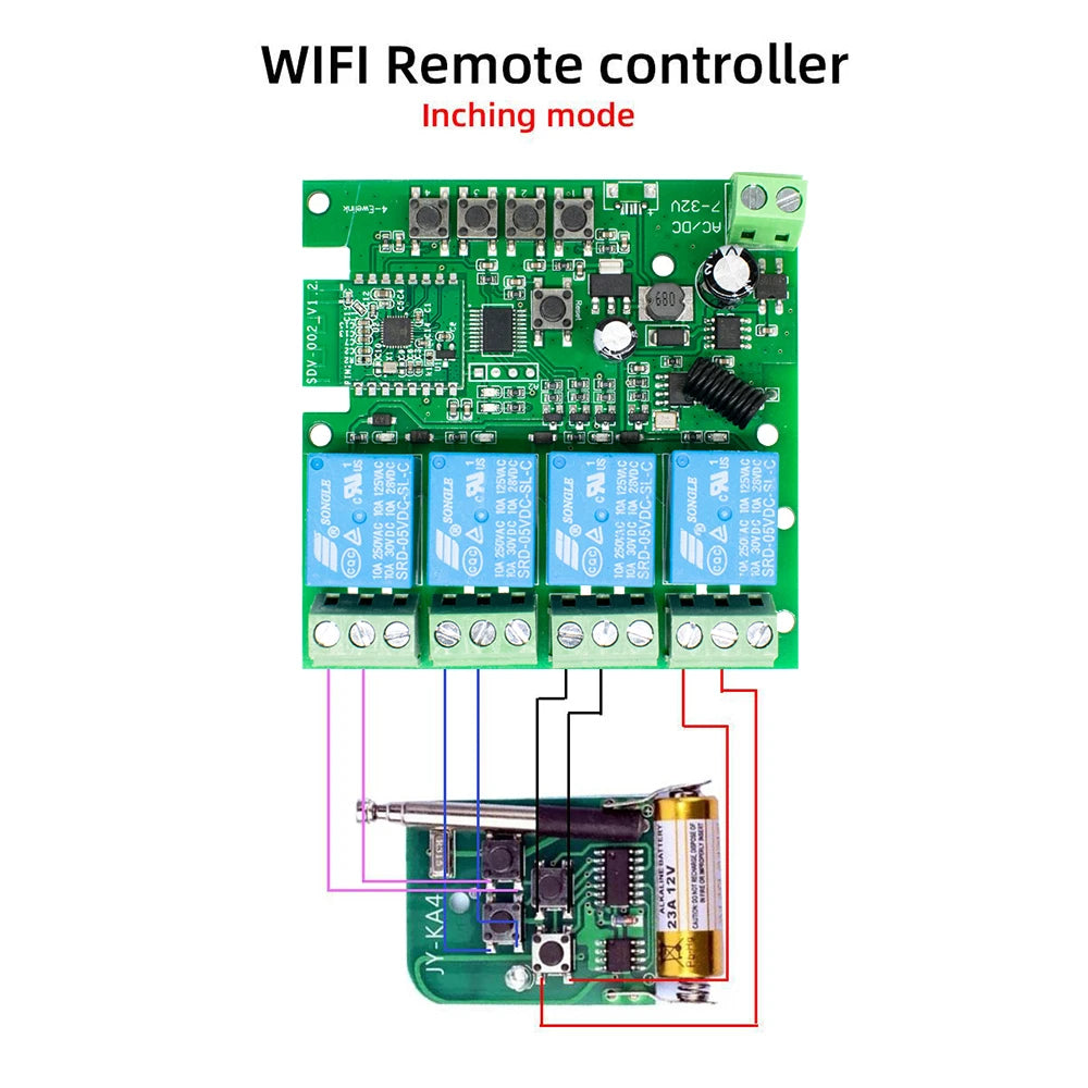 EWelink WiFi Smart 4CH Switch 220V 10A Relay Module APP Remote Control 12V 24V 85-250V Receiver Google Home Alexa