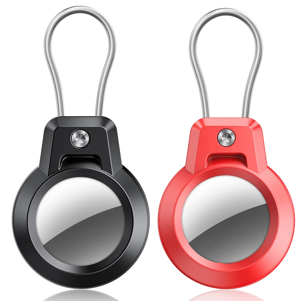 GITFOS AirTag Holder for Apple Airtags Case with Steel wire line and 360 Degrees Protective for Luggage Backpack Keys