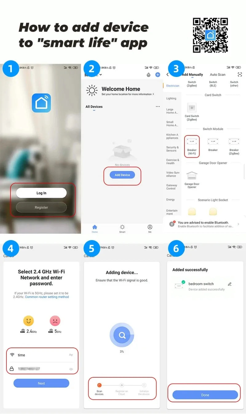 Work with Tuya Smart Life App Mini 16A WiFi Smart Switch, 2-Way Control Module for Smart Home Automation, Compatible with Alexa