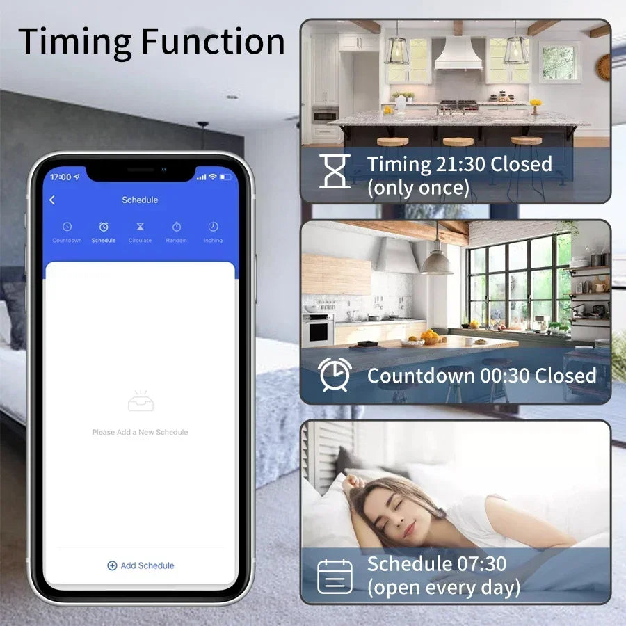 16A Tuya Smart WiFi Switch Receiver RF 433Mhz Wireless Round Button Remote Intelligent Switch Alexa Google Home Smart Life APP