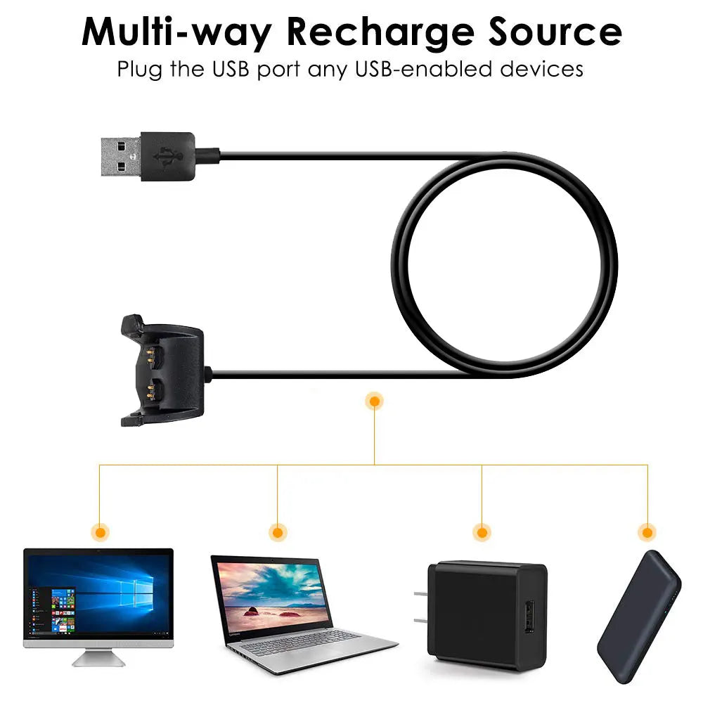 USB Charger For Garmin Vivosmart HR PLUS Charging Cable Wireless Adapta Chargers For Vivosmart HR HR+ Smart Watch Accessories