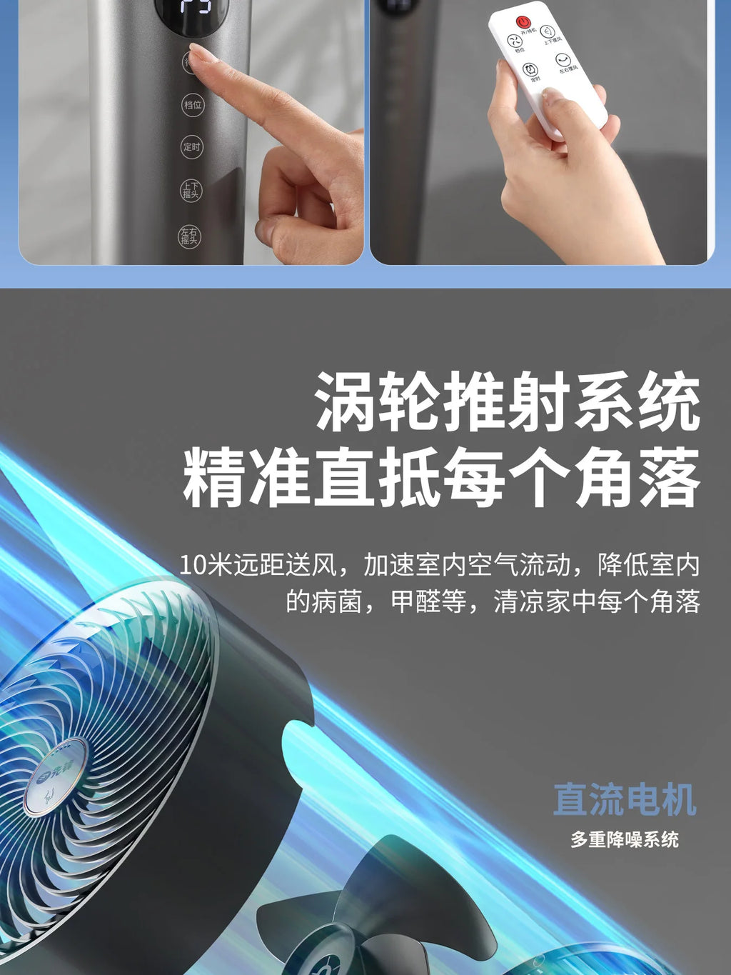 Smart Voice Control Tower Fan with Aromatherapy Energy Saving 12H Timer Adjustable Pure Copper Motor Air Circulator Portable Fan