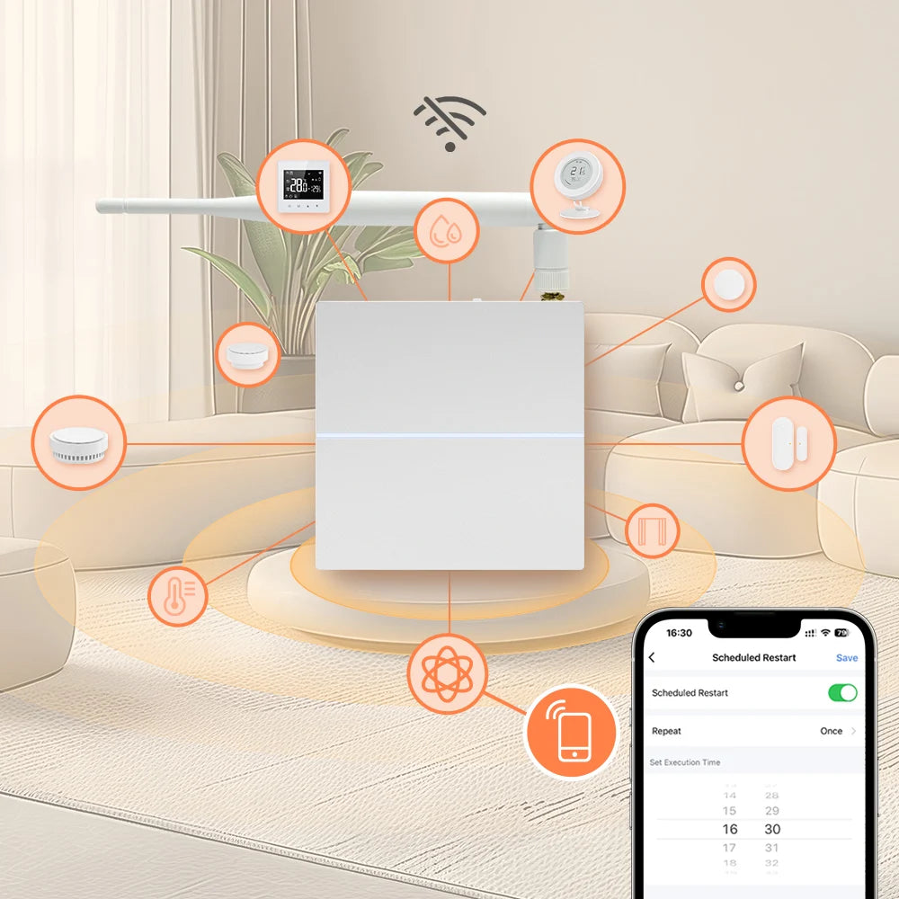 Tuya Zigbee3.0 Smart Wired Gateway Hub With Signal Antenna Smart Home Bridge,Smart Life App For Yandex Alice Alexa Google Home