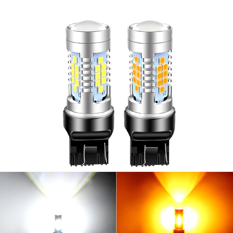 2pcs LED Daytime Running Light DRL Bulb Lamp Canbus W21/5W 7443 T20 For Chevrolet Malibu Trax Dacia Duster Logan 2 Sandero