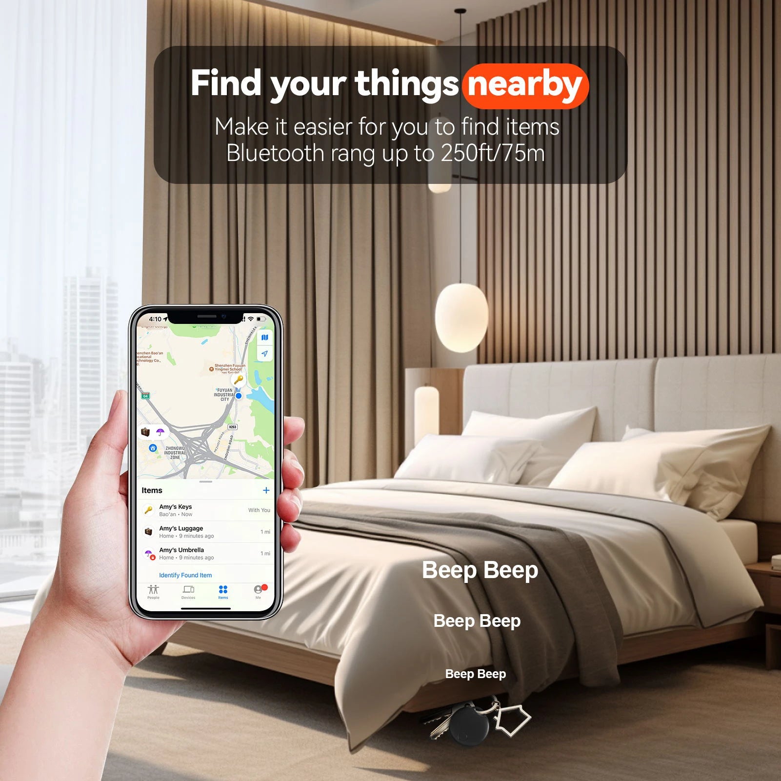 Wallet Tracker MFi Find My AirTag Left Behind Reminder Play Sound Far Away Location via Network Siri Lost Item ID IOS Smart Tag