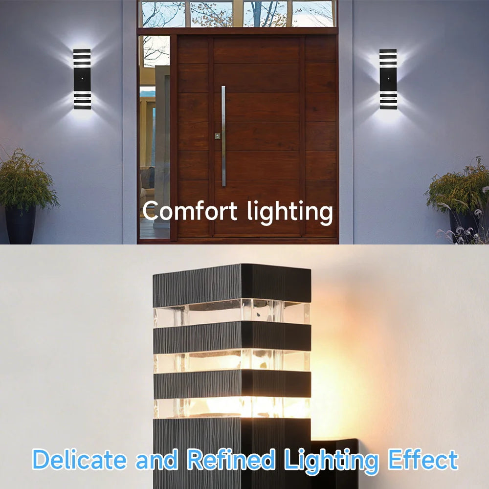 Smart Outdoor Wall Light Waterproof LED Wall Lamps Motion Sensing Porch Lights Exterior Sconce Lamps For Balcony Garden Backyard