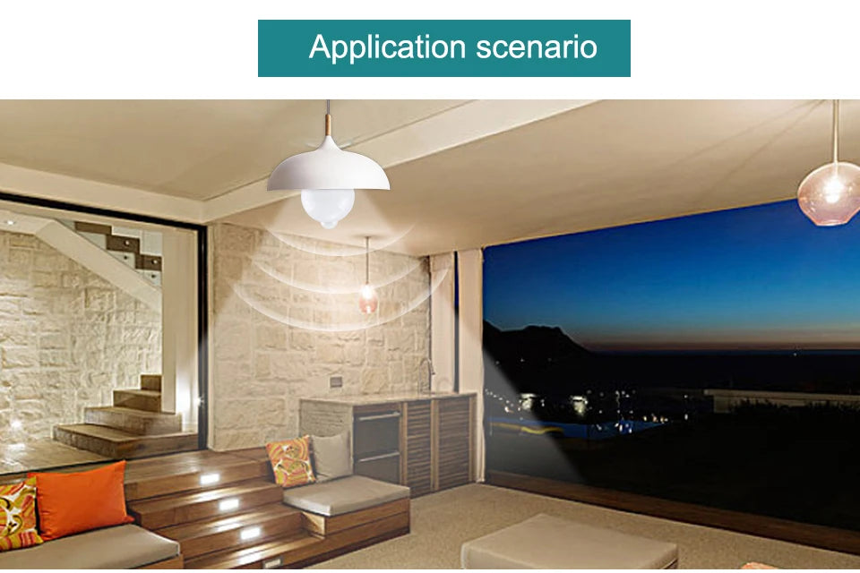 12W E27 LED Motion Sensor Bulb PIR Infrared Auto ON/OFF Night Light for Living Room Parking Hallway