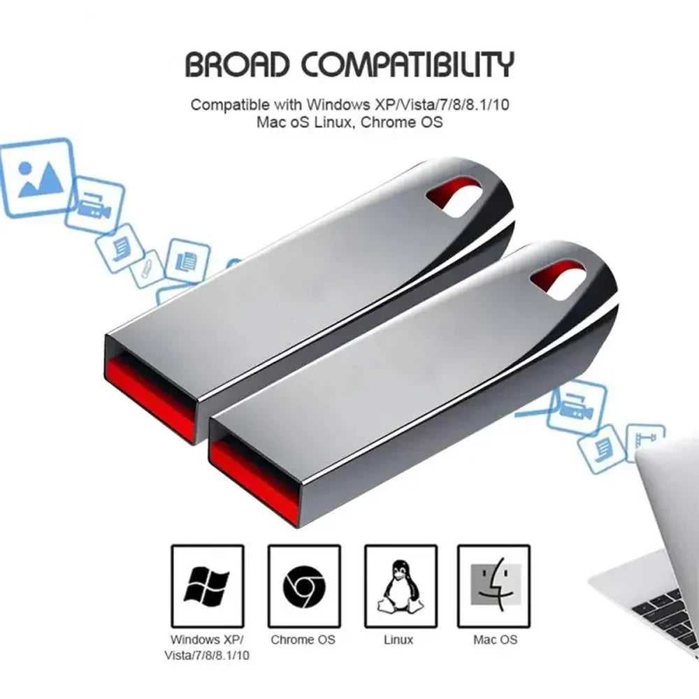 Pen Drive USB 3.0 Memory Stick 256GB Metal Pendrive High Speed Memoria USB 512GB 128GB For Computer Storage Device Flash Drives