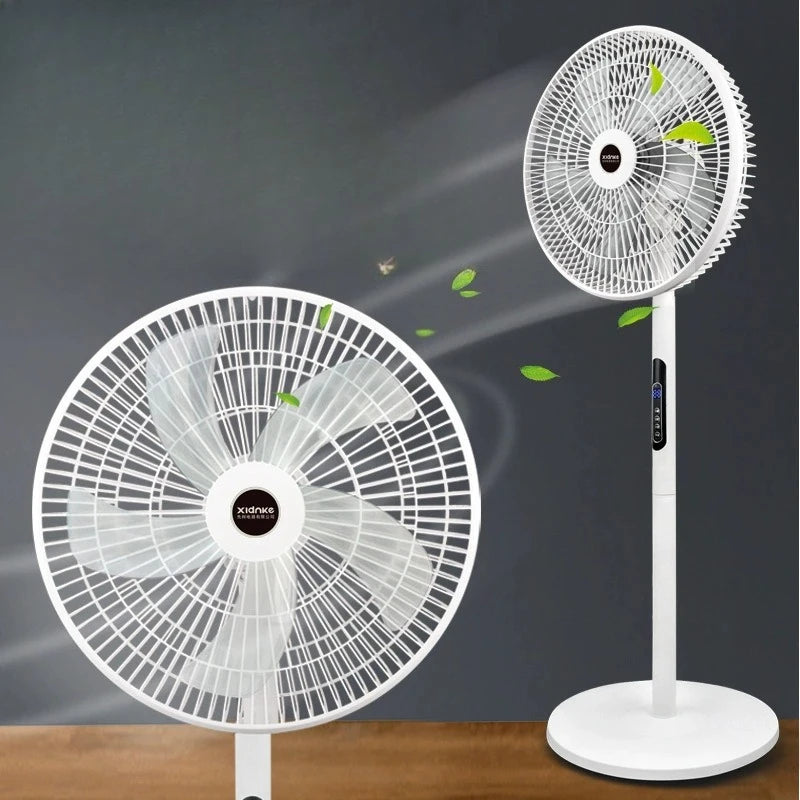 Smart Home Remote Control Electric Fan 16-Inch 8-Gear Large Wind with Timing Remote Control Home Stand Fan