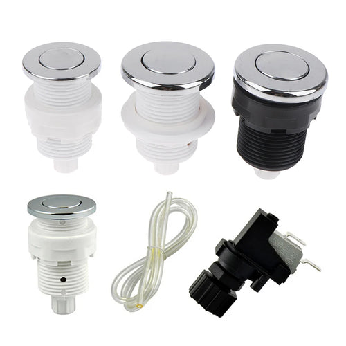 1Pcs 28/32/34mm Pneumatic Switch On Off Push Button For Bathtub Spa Waste Garbage Disposal Whirlpool