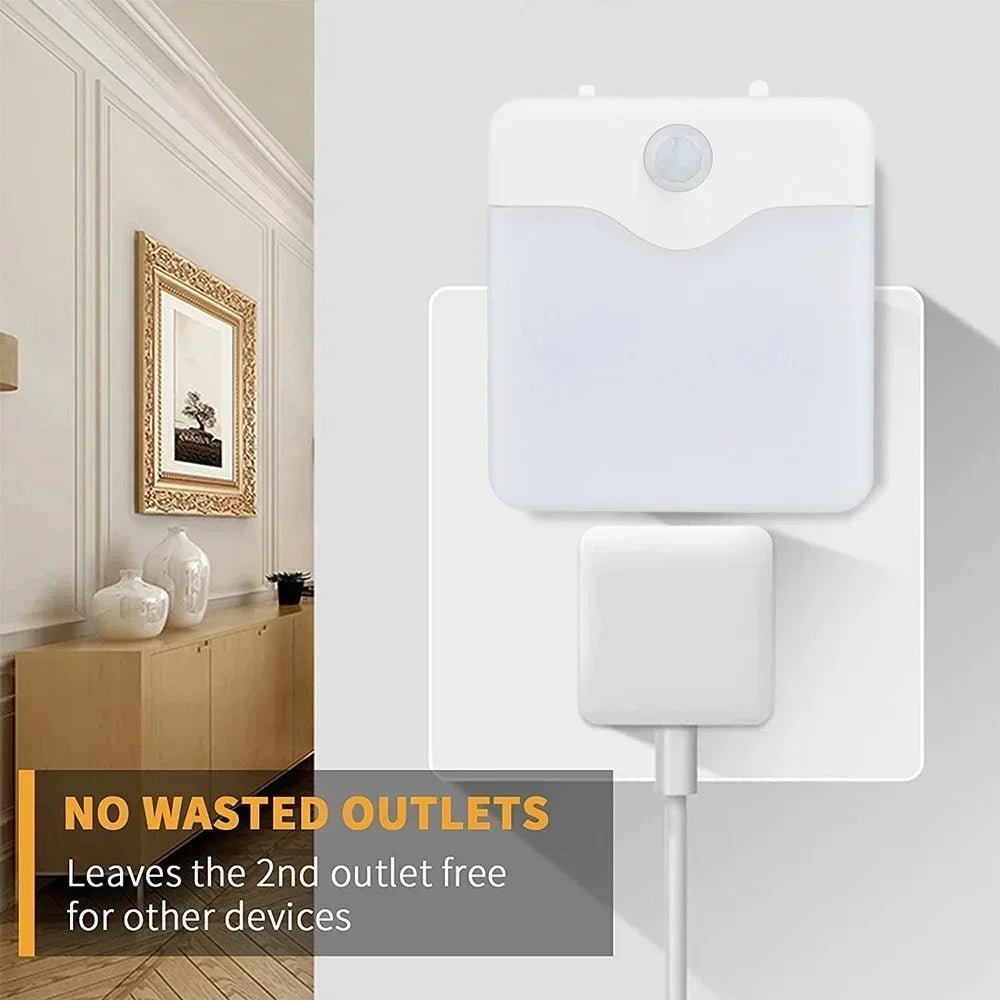 LED Night Lamp Wireless Motion Sensor Light US EU UK AU Plug Sensor Night Lamp Dimmable Lights for Bedroom Corridor Lighting