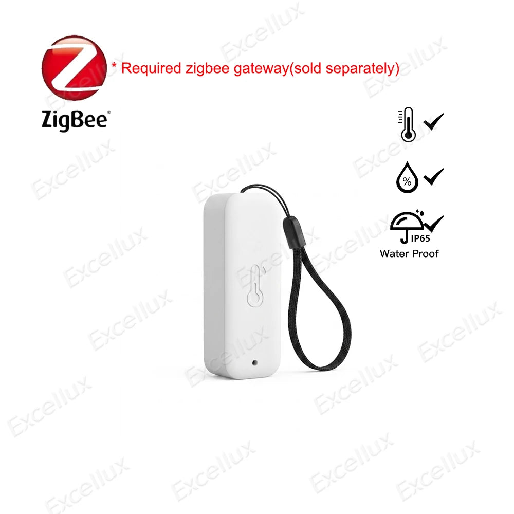 Tuya Zigbee Smart Temperature Humidity Sensor Outdoor IP65 Waterproof APP Remote Monitoring Works With Alexa Yandex Alice Z2MQTT