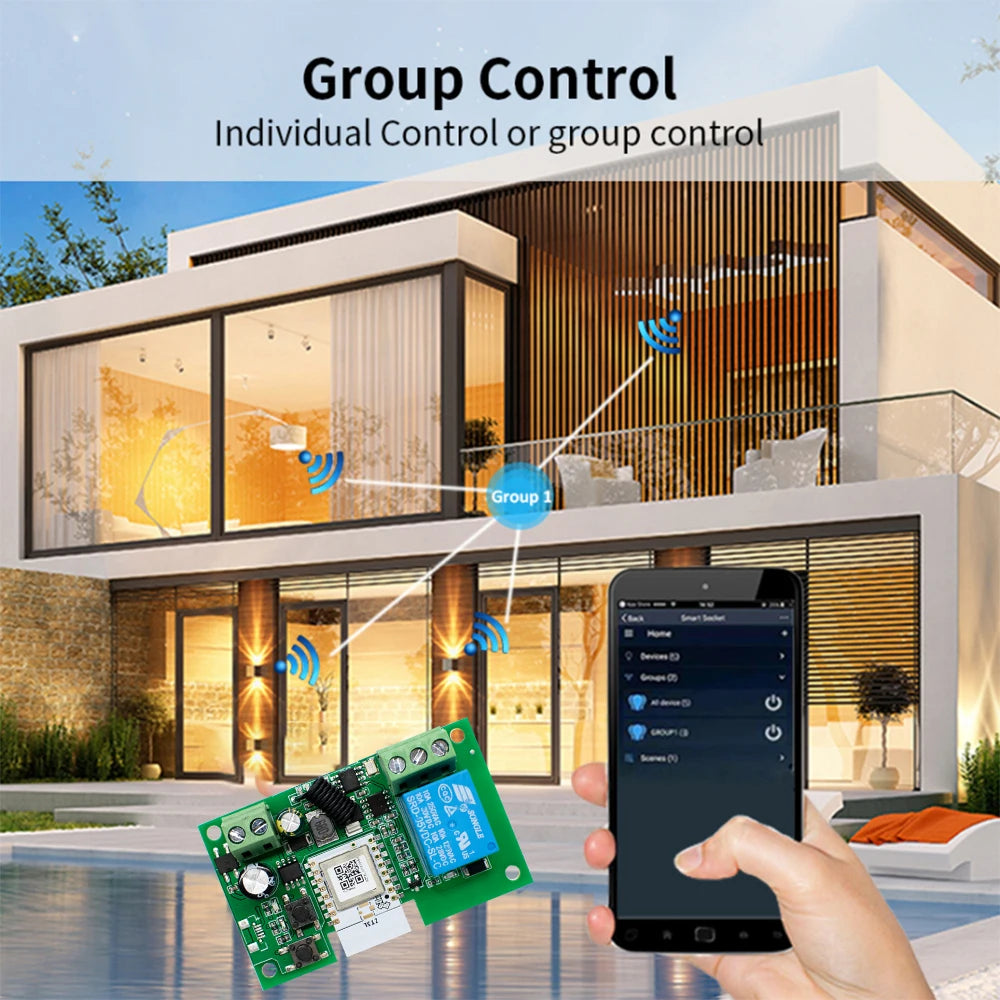 Zigbee 1 2 4 Gang Switch Relay Module Dc 12v 24v 220v Dry Contact 4CH Din Rail Controller Works with Tuya Alexa Gateway Required