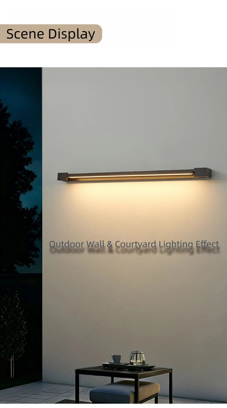 Latest 2026 Rotatable Adjustable LED Wall Lamp,IP65 Aluminum Long Strip Sconce for Bedroom Computer Room Villa Store Interior
