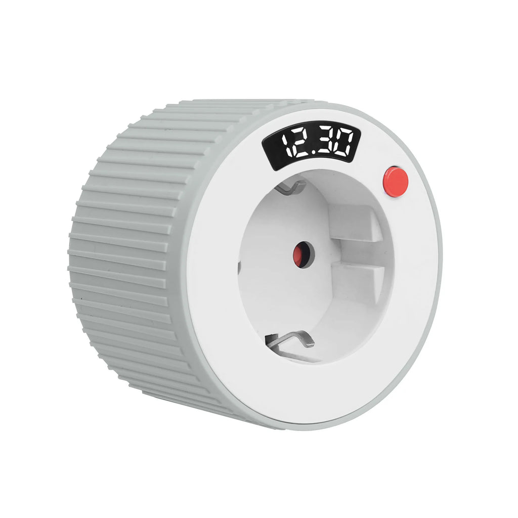 EU plug Digital Countdown Timer, Timer Socket with Integrated LED Display, 1 Min-24H Countdown Timer 16A 3680 W for Heaters